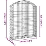  Gabionska košara s lukom 100x30x120/140 cm pocinčano željezo | Eponuda.com