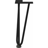  Noge s ukosnicama za stolić za kavu 4 kom. Crne 30 cm Puni čelik | shoptok.hr