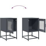 vidaXL Nočna omarica antracit 36x39x60,5 cm Hladno valjano jeklo | Shoptok.si