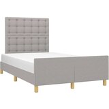  Posteljni okvir z vzglavjem svetlo siv 120x200 cm blago, (20903213) | Shoptok.si