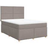  Krevet s oprugama i madracem smeđesivi 140 x 190 cm od tkanine | shoptok.hr