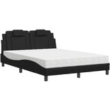 The Living Store Postelja z vzmetnico črna 120x200 cm umetno usnje - Postelja, (21611588) | Shoptok.si