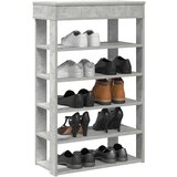 vidaXL Regal za čevlje betonsko siv 60x30x98 cm inženirski les | Shoptok.si