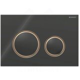 Geberit Sigma50 Round tipka za dvokoličinsko ispiranje crna/roze zlato/crna - staklo 115.650.SJ.1 | ePonuda.com