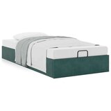 vidaXL Otomanski posteljni okvir brez vzmetnice zelen 90x190 cm žamet, (21608778) | Shoptok.si
