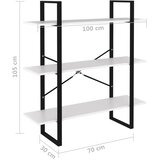 Ormarić za knjige bijeli 100 x 30 x 105 cm konstruirano drvo | Eponuda.com
