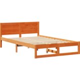  Okvir kreveta Ulašteni smeđi Čvrsta borovina 120 x 200 cm | shoptok.hr