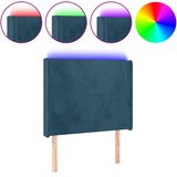 LED uzglavlje tamnoplavo 103x16x118/128 cm baršunasto | shoptok.hr