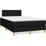  S oprugama i madracem crni 120 x 200cm od tkanine | shoptok.hr