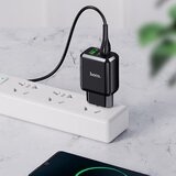 Hoco - Zidni punjač Charmer (N6) - 2xUSB-A, Q.C 3.0, 18W, 3.0A - crni | shoptok.hr