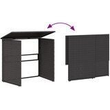  Vrtna sofa L-oblika sa stolom i jastucima crna od poliratana | shoptok.hr