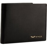 WINGS Muški novčanik od prave kože crne boje Cijene