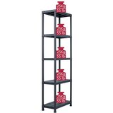 vidaXL Stalci za pohranu 5 kom crni 125 kg 60 x 30 x 180 cm plastični | shoptok.hr