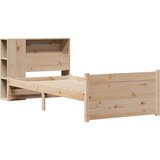  Knjižna postelja brez vzmetnice 90x190 cm trdna borovina | Shoptok.si