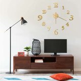 vidaXL 325151 3D Wall Clock Modern Design Gold 100 cm XXL | shoptok.hr