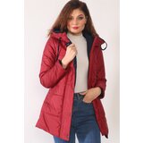 Dewberry Z6660 WOMEN'S COAT-BURGUNDY | Shoptok.si