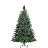 vidaXL Umetno Zložljivo Božično Drevo Zelena 120 cm PVC in kovina | Shoptok.si