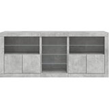  Komoda s LED svjetlima siva boja betona 181,5x37x67 cm | shoptok.hr