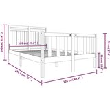  Posteljni okvir iz trdnega lesa 120x190 cm 4FT, (20643930) | Shoptok.si