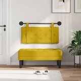  Držeće uzglavlje Zidne Žuta 100 x 55 x 5 cm Baršun - Žuta 90 cm bez LED | shoptok.hr