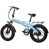 S9F zložljivo električno kolo, 20" fat bike, baterija 48V 13Ah, modra, (5000255737)