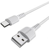 Borofone podatkovni kabel BX16 Type C na USB 1m 3A bel | Shoptok.si