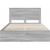  Krevetna konstrukcija Siva Sonoma 140 x 190 cm Inženjersko Drvo | shoptok.hr