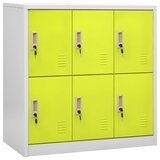 vidaXL omara s ključavnico svetlo siva in zelena 90x45x92,5 cm jeklo | Shoptok.si