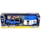Bruder land rover prikolica za konje policijskega vozila, konj + policist 02588 Cene