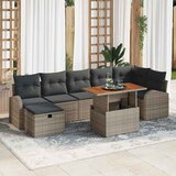  Sjedeća garnitura za vrt 8 kom. Siva poliratan 289 x 124 x 85 cm | shoptok.hr