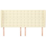  Uzglavlje s ušima krem 203x23x118/128 cm od umjetne kože | Eponuda.com