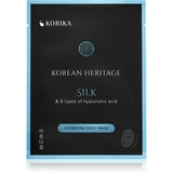 KORIKA Korean Heritage Silk & 8 Types of Hyaluronic Acid Hydrating Sheet Mask hidratantna sheet maska Silk Hydrating sheet mask