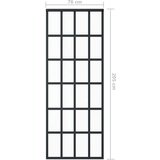  Klizna vrata od stakla ESG i aluminija 76 x 205 cm crna | shoptok.hr