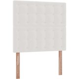 vidaXL Otomanski posteljni okvir z vzmetnico bel 90x190 cm um. usnje | Shoptok.si