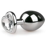 EasyToys N7 kovinski čep s srebrnim prozornim kamnom, (21079669) | Shoptok.si