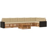  Set vanjskih sofa 7 pcs Prirodna i bež 79 x 79 x 37 cm | Eponuda.com