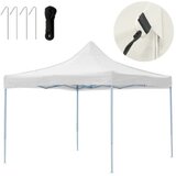  Zložljiv vrtni paviljon 2,9x2,9 m - bel, vremensko odporen, enostavna sestava, (5000346963) | Shoptok.si