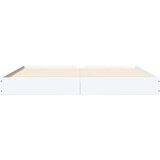 vidaXL Posteljni okvir bel 150x200 cm inženirski les | Shoptok.si