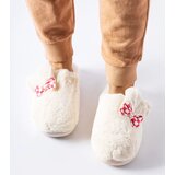 Gemre White insulated women's slippers with ears Buga | Shoptok.si