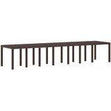  Stol za vrt Smeđa 400 x 100 x 73 cm poliratan | shoptok.hr