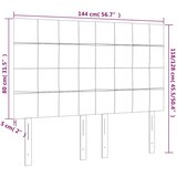  Uzglavlje tamnoplavo 144x5x118/128 cm baršunasto | shoptok.hr