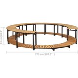 Ograda za vruću kupku 273 x 53 cm od masivnog bagremovog drva | shoptok.hr