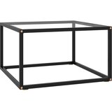 The Living Store Klubska mizica črna s kaljenim steklom 60x60x35 cm - Klubska Mizica, (21573016) Cene