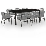  9-dijelni vrtni blagovaonski set sivi | shoptok.hr