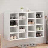 vidaXL Omara za čevlje s polico Bela 52.5 x 30 x 50 cm Konstruiran les | Shoptok.si