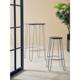 Premier Housewares Barska stolica od čvrstog brijesta u srebrnoj boji/u prirodnoj boji (visine sjedala 75 cm) District – | shoptok.hr
