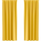  Zavjese 2 pcs žuta boja senfa 245 x 140 cm Poliester | shoptok.hr
