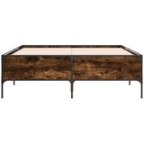  Okvir za krevet boja hrasta 150x200cm konstruirano drvo i metal Smeđa 150 x 200 cm | shoptok.hr