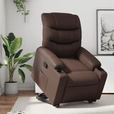 Maison Chic Naslanjač - Relax naslanjač s funkcijo vstajanja rjavo umetno usnje, (22062003) | Shoptok.si