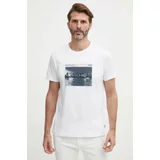 PepeJeans Bombažna kratka majica CIEL moška, bela barva, PM509372